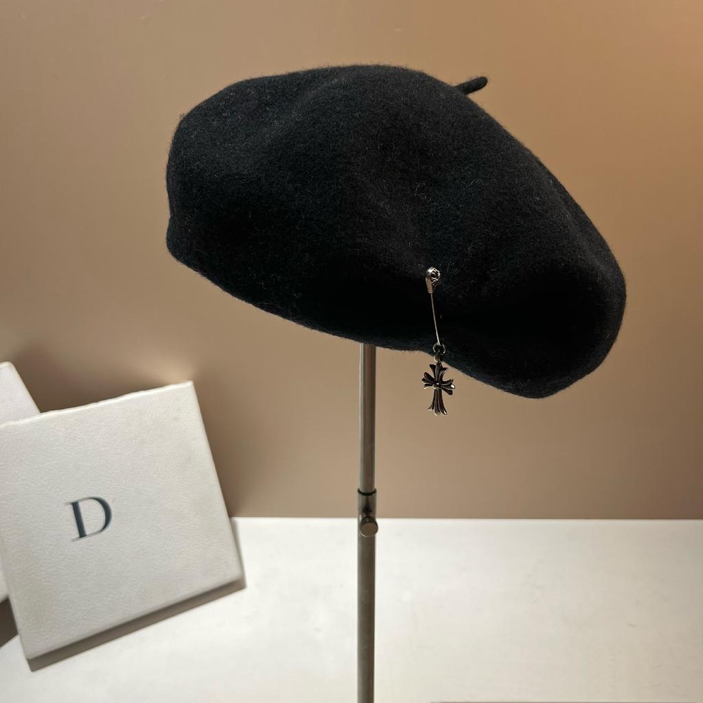 Australian Wool Beret Women'S French Personality Irregular Cross Star Anise Bud Hat Sweet Cool Painter Hat