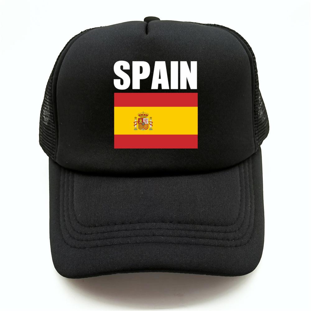 Flag Of Spain Baseball Cap For Women Unisex Country Proud Mesh Net Trucker Hats Summer Breathable Snapback Dad Gift Caps