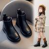 Children's Martin boots 2025 autumn and winter new boys and girls British wind smoke boots medium and older children's side zipper casual single boots