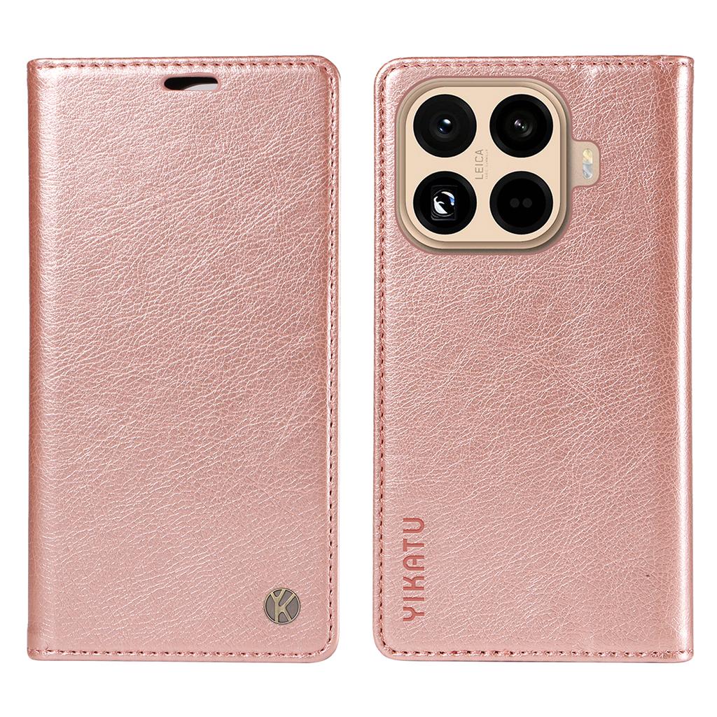 For Xiaomi 15T Pro Wallet Case YIKATU YK-006 Magnetic Closure Leather Phone Cover Litchi Texture