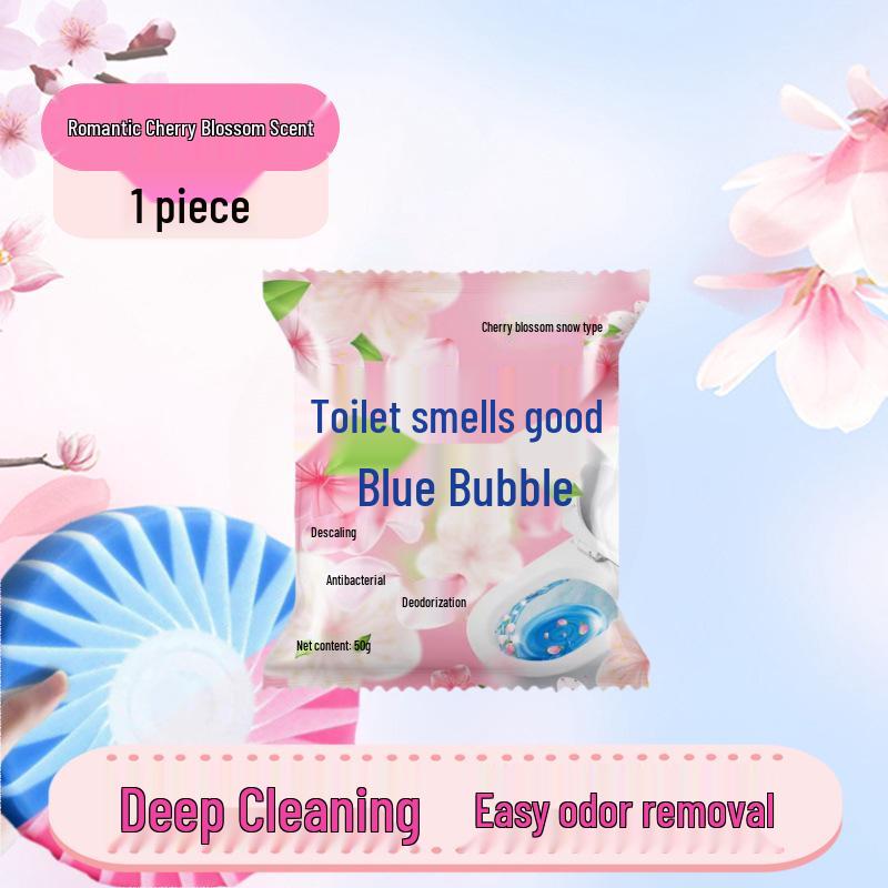 

Блок для унитаза с ароматом сакуры, двухцветный, синий, с пузырьками, очиститель и дезодоратор