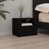 Day and Night - Day and Night Black Wall Bedside Table 50x36x40 Cm