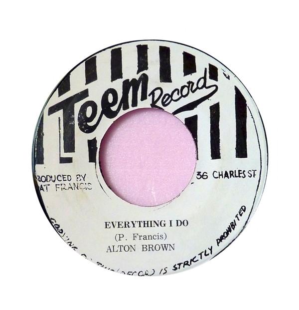 

7inch Record ALTON BROWN Everything I Do NONE Teem Record 1973 Jamaica Reggae Ska Dub Used