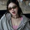 New Style Fashion Sunglasses Korean Style Oval Shape ladies's Sun sleek Glasses Holiday Travelling Female Sunglass