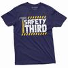 Men's 4th of July Funny Safety Third T-shirt Fireworks Safety Sarcastic Birthday Gift Tee Shirt