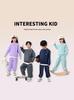 Kids' Autumn/Winter Hoodie & Sweatpants Set: Fleece-Lined Pullover for Boys & Girls