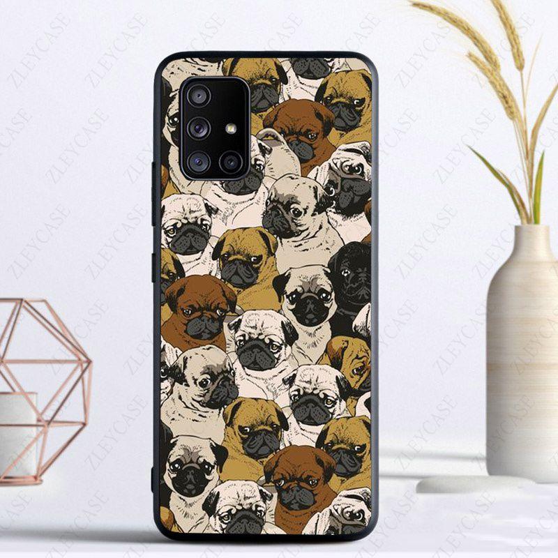 Soft Phone Cover For Samsung Galaxy A32 A12 A52 A53 A22 5G A11 A21S A50 A10S A20E A30S A40 A51 A70 A71 CASE Lovely Pug Dog