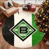 Borussia Monchengladbach Pattern Round Rug, Indoor/Outdoor Mat, for Picnic, Gameroom, Bedroom, Office, Living Room, Home Decor Carpet, Birthday Gift