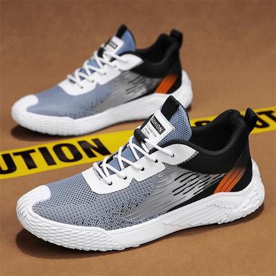 Herrenschuhe Frühling Netz atmungsaktive Netzsneaker Herren Laufschuhe Stoßdämpfung Sport Freizeit Höhenverstellung kleine weiße Papa-Schuhe