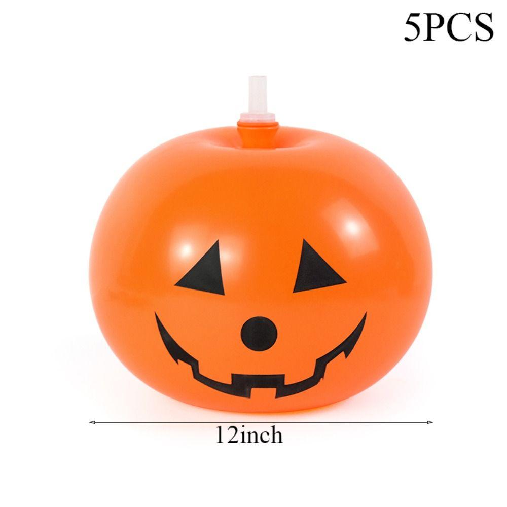 5Pcs Latex Pumpkin Ghost Festival Balloons Halloween Halloween Pumpkin Air Baloons Home Outdoor
