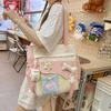 Japanese Cute Small Satchel Female Nylon Messenger Bag Student High Value Shoulder Bag Travel Dopamine Make-up Bag