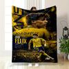 João Félix Al Nassr FC Portrait Warm Blanket Design Flannel Blanket for Bedroom, Living Room, Sofa, and Nap Sofas