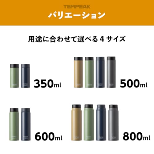 Atlas 500ml Stainless Steel Water Bottle, Super Hot/Cold Insulated Screw-Type Mug, Vacuum Insulated, Easy to Clean, Lightweight, Slim, Compatible with