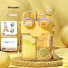 Dual-Chamber Creative Cartoon Straw Cup for Kids - Large Capacity