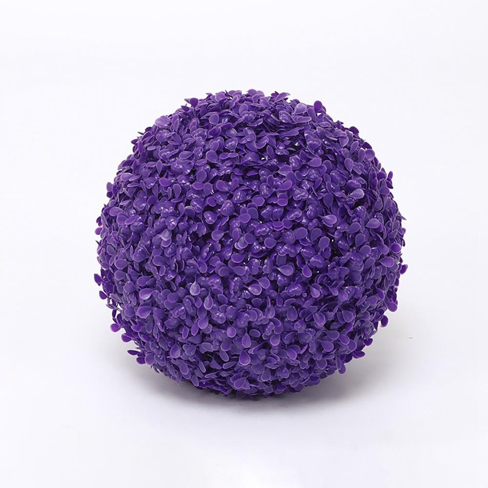 Multi-Size Artificial Green Grass Ball Green Purple Greenery Plants Ball  Indoor Outdoor