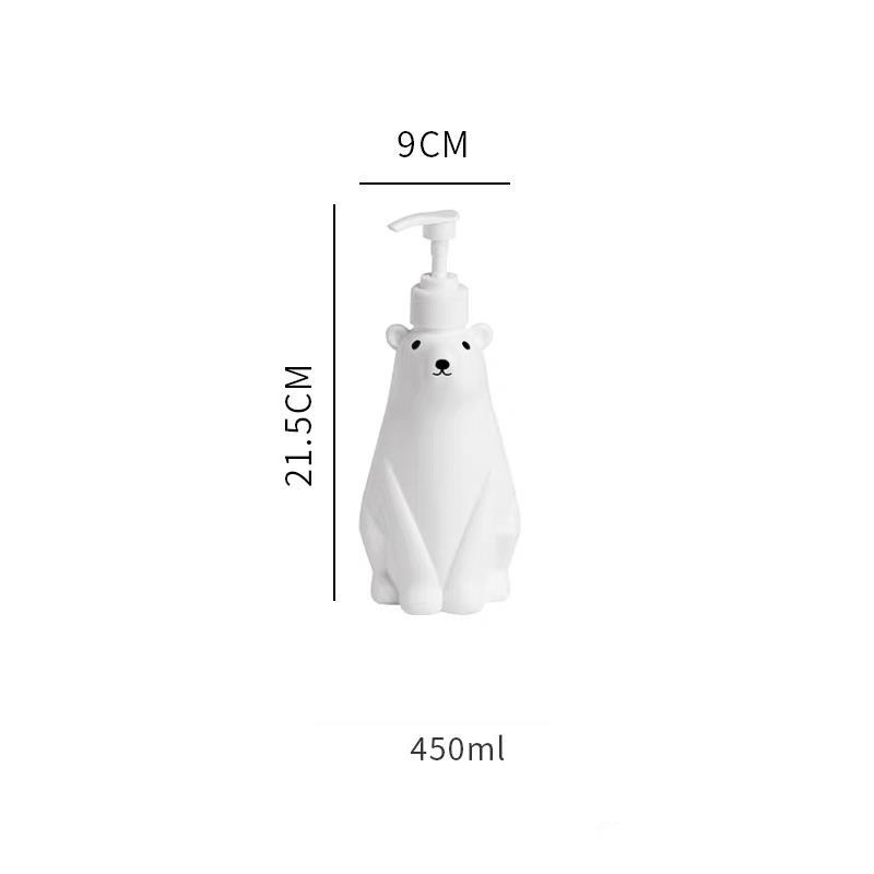 300/900ml Polar Bear Shape Kitchen Soap Dispenser Liquid Shampoo Shower Gel Lotion Dispensing Bottle Hand Sanitizer Press Pumps