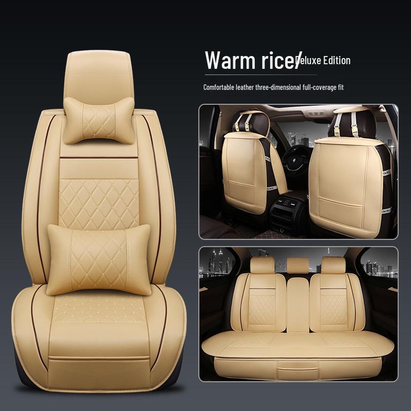 Diamond-Shaped Split Full-Surround Car Seat Cushion for All Seasons