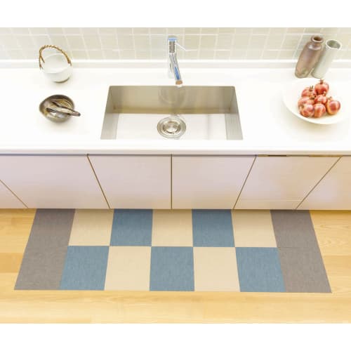 Watanabe Industries Domestically Produced Tile Carpet, Adhesive Pita Mat, Set of 9, 30x30cm, Gray