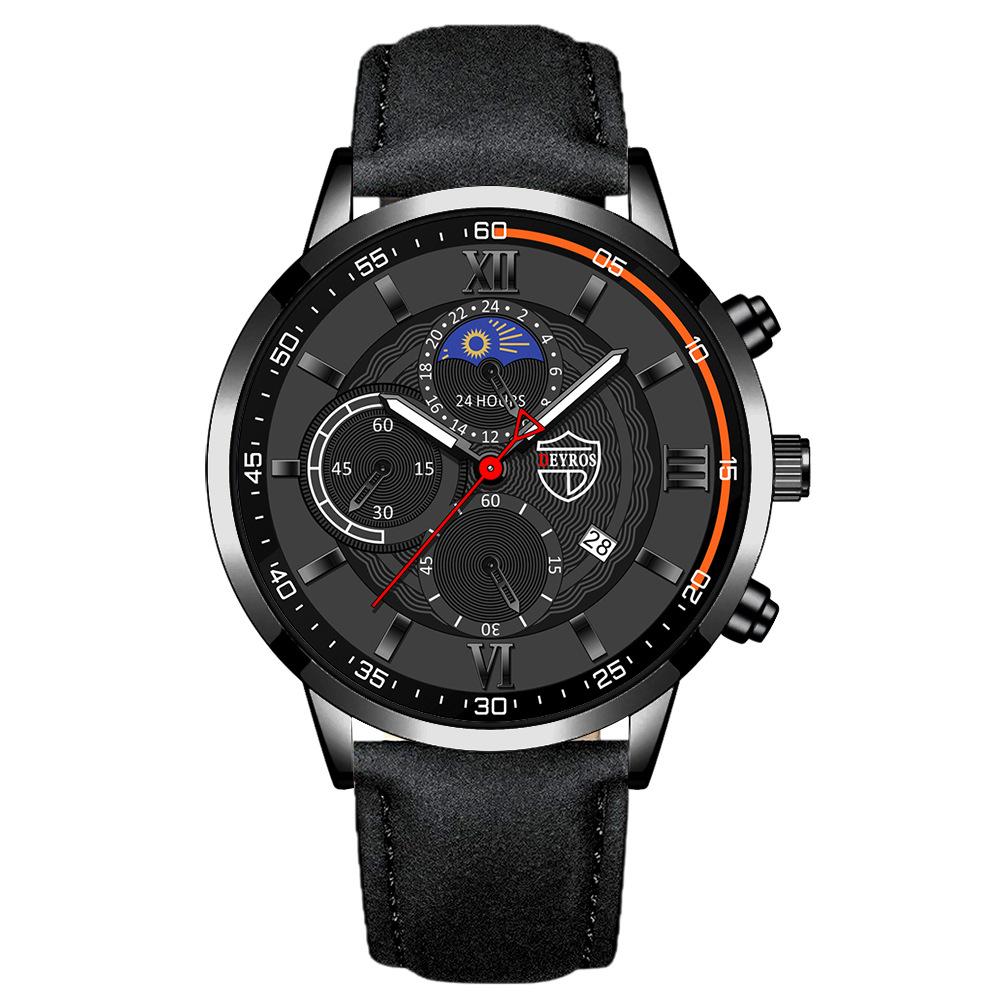 Belt Men S Watch Fashion Automatic Calendar Luminous Quartz Watch