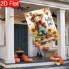 2D Flat - 2D Flat Autumn Dwarf Garden Flag Thanksgiving Autumn Pumpkin Maple Leaf Scarecrow Garden Flag 2 (2) Outdoor Garden Flag Double-Sided Home D