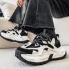 Scarpe sportive casual traspiranti in rete autunnale scarpe da papà con suola spessa per aumentare l'altezza per studenti