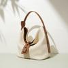 New High-end Leather Niche Design Shoulder Bag Daily Commuting Large-capacity Bucket Casual Messenger Bag Women