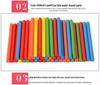 Educational Wooden Building Blocks & Counting Sticks for Early Learning and Kindergarten