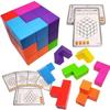 (XINBIDA) MAGCUBE Magcube Magnetic Blocks Tetris Educational Toys 3D Puzzle (Set of 2)