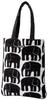 Marushin Finlayson Elephant Tote H35 x W28cm Gobelin 6105008500 Bag, (excluding handles), Elephant/Black, Weave, Mother's Day, Birthday, Gift,