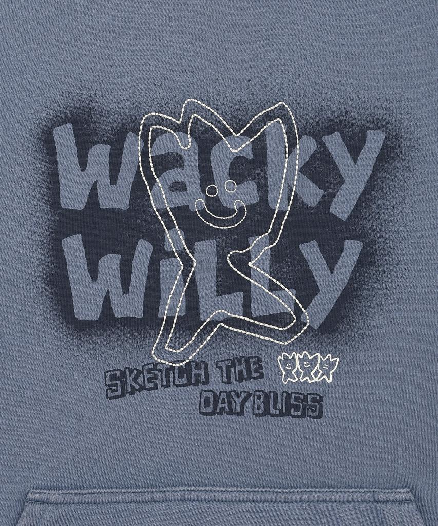 Kiki Pigment Graphic Hoodie Sweat Blue