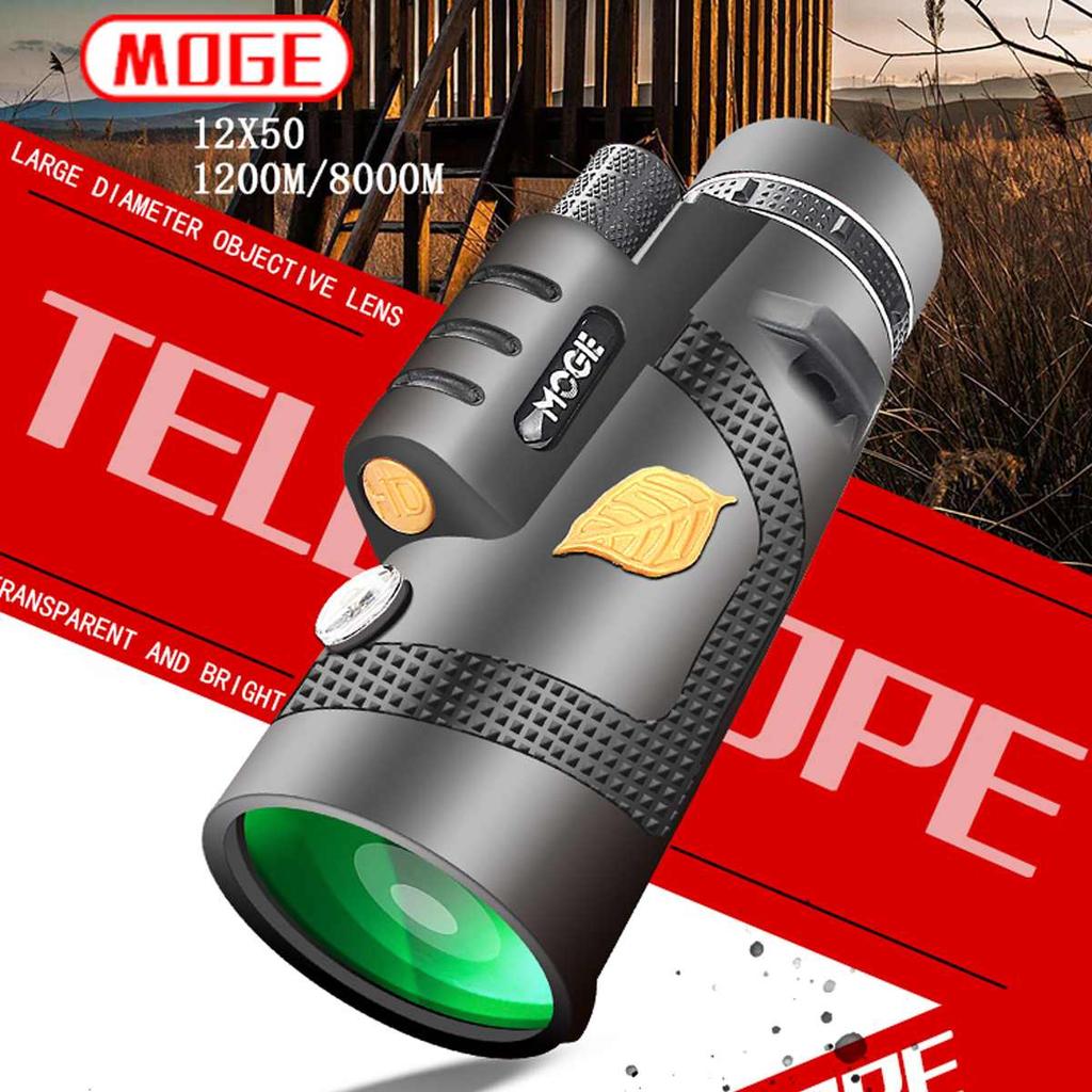 12x50 Hd Monocular Telescope Connectable To Smartphone For Photography Portable For Hiking Traveling And Birdwatching Telescope