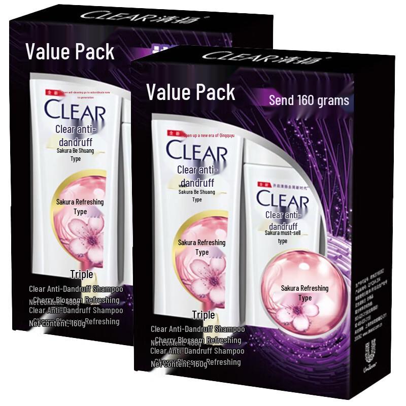 

Clear Anti-Dandruff Cherry Blossom Shampoo Value Pack