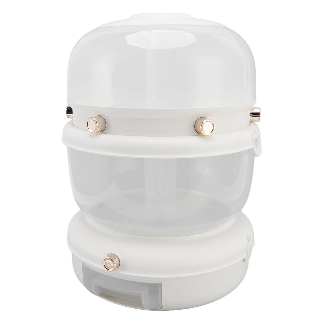 9kg Double Layer Rice Storage Container 6 Grid Rice Dispenser Pressed Rotatable Sealed Dry Food