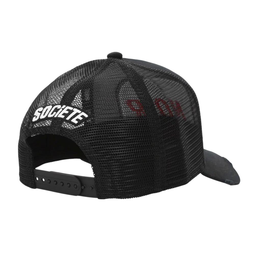 Societe Noir Mens Logo Mesh Trucker Cap