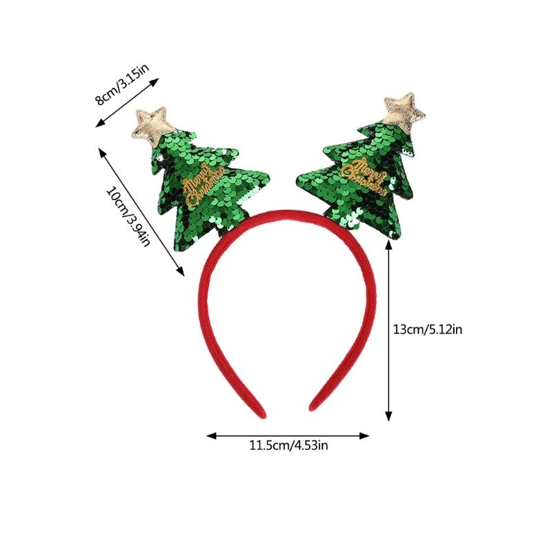 Holiday Headdress Children Hair Hoop Stage Performances Hair Band Sweet Styles for Themed Parties and Home Celebration