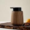 Walnoot Houtnerf Schuim Zeepdispenser Druktype Voor Douchegel Shampoo Handdesinfectiemiddel Luxe Badkamer Container