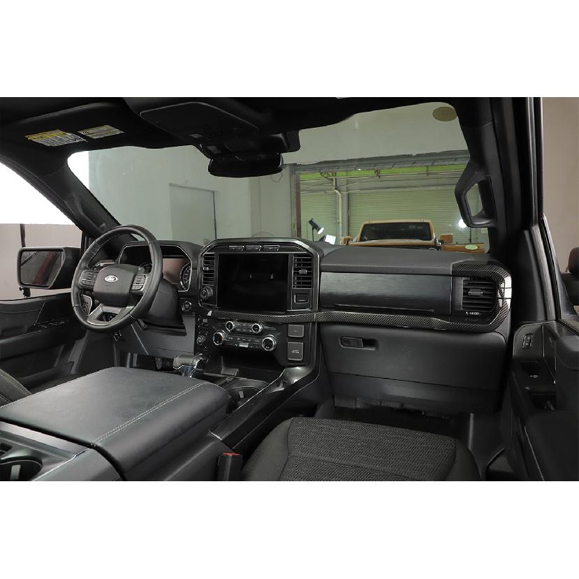 Car Center Console Dashboard Decoration Trim Strips Stickers for Ford F150  2022 2023 Interior Styling Mouldings