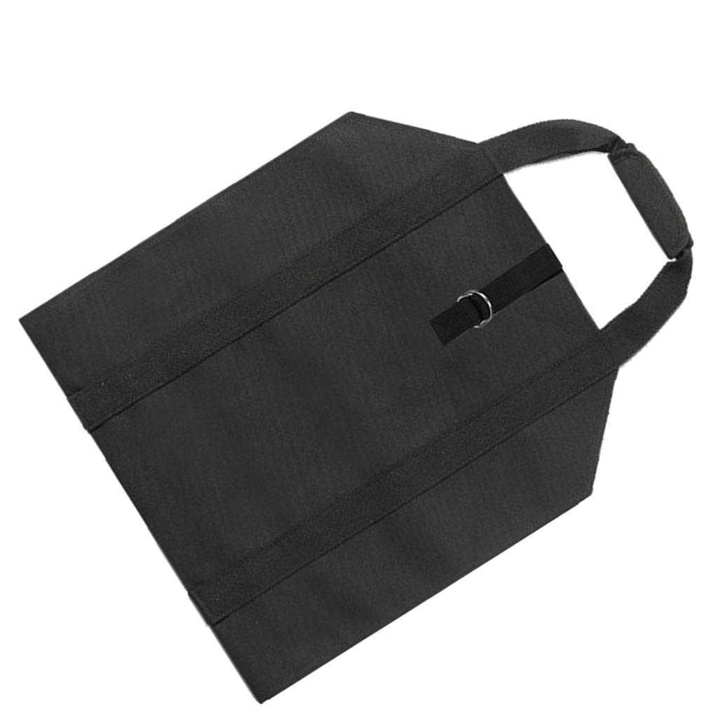 Firewood Carrier Dual Handle Full Open Side Large Capacity Strong Bearing Oxford Cloth Log Wood Storage Bag Black