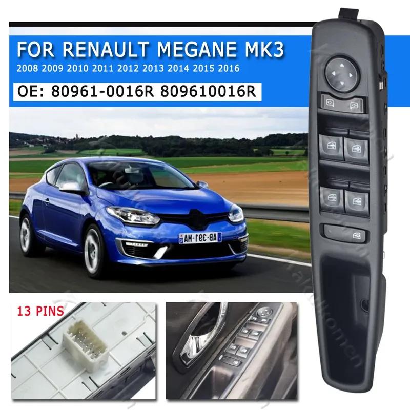 Car 809610016R 80961-0016R Front Left Master Power Window Control Switch Button For Renault Megane MK3 2008 2009 2010 2011-2016