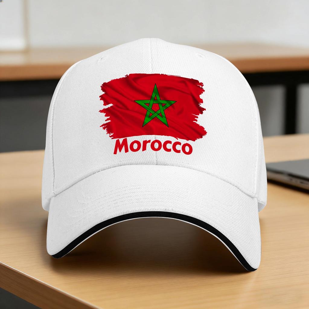 Morocco Flag Casual Baseball Cap  Kpop Rock Trucker Hat Summer SunProof Unisex Adult Yk Cool Baseball Caps