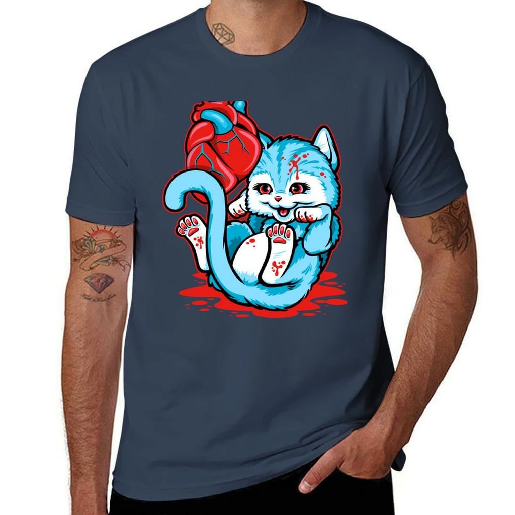 Cat Got Your Heart Tshirt Summer Casual Loose Tshirt