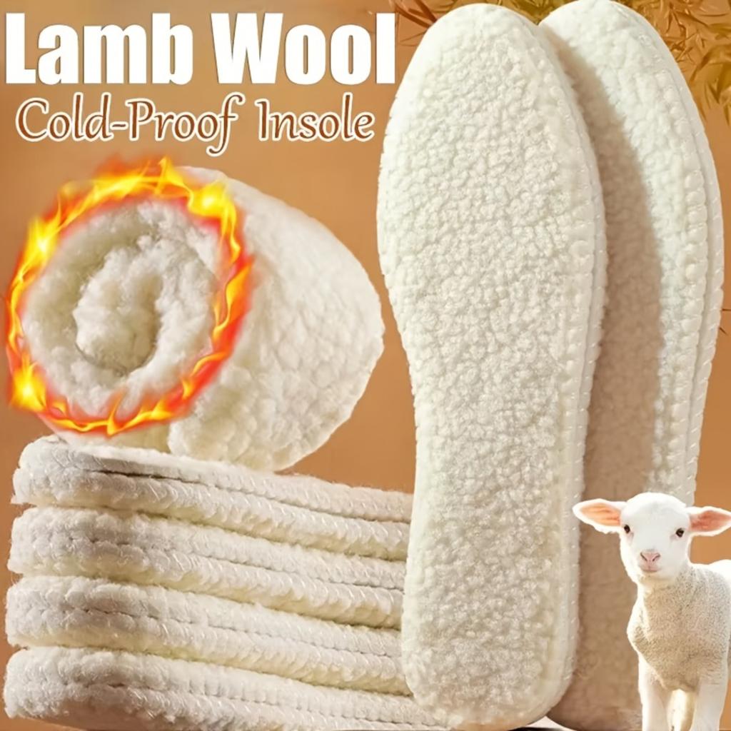 6pcs Imitation Lamb Wool Insoles, Customizable, Temperature Locked and Warm, Thick and Comfortable, Christmas, Thanksgiving, Halloween, New Year Gifts