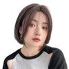 Wig Bob Short Full Wig Center Part Parted Partially [Brightlara] Women's Hand-Planted hf1963-KN