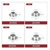 10PCS 19/22/25/32MM Stainless Steel Flange Pipe Bracket Hanging Clothes Rod Seat Hanger Flange Bracket Closet Rod Pipe Brackets