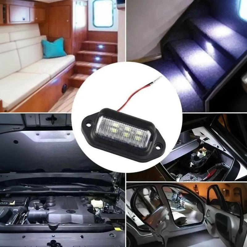 2 Pcs Truck Side Lights 12V 24V Universal Waterproof Side License Plate Light For Buses Trailers And Trucks