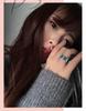 Trendy Fashionable European & American Influencer Gemstone Ring for Women: Colorful, High-End, Niche Design for Index Finger