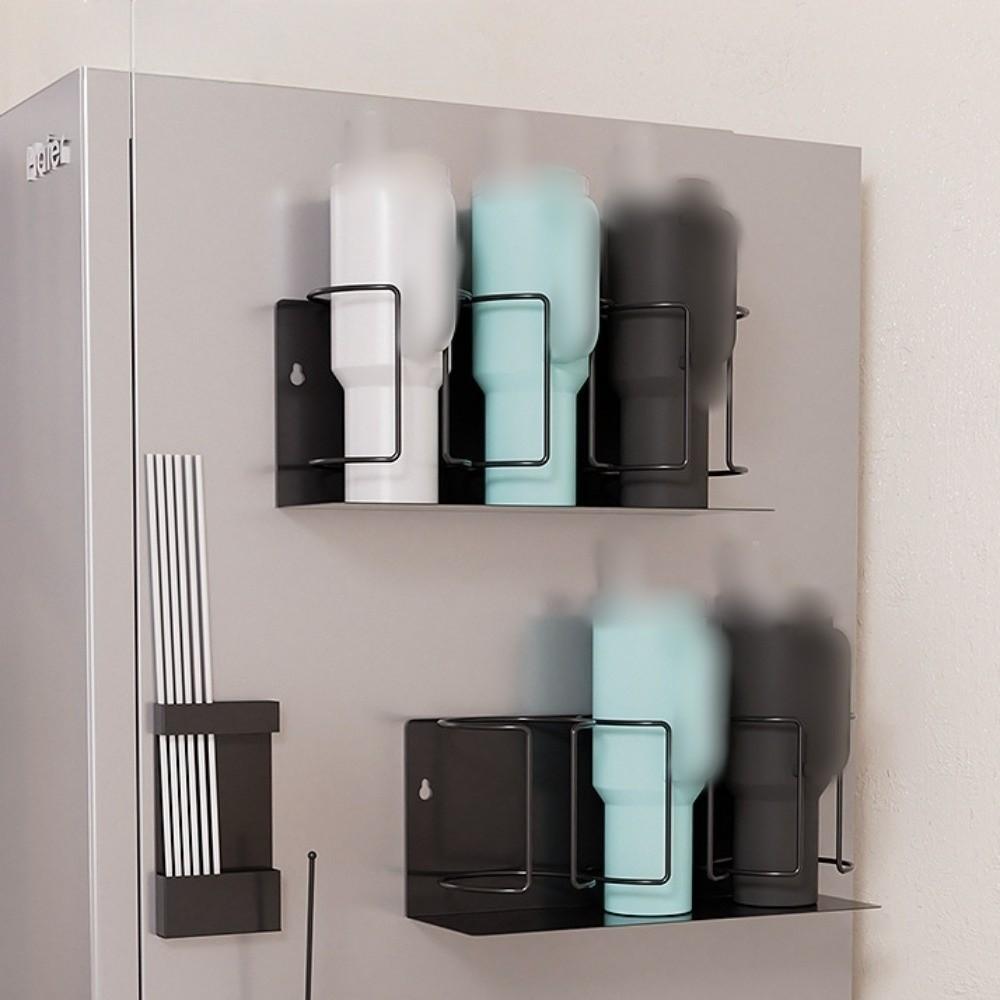 Magnetic Mount Tumbler Holder 3/4 Slot Fridge Storage Holder Cup Organizer  for Stanley Cups