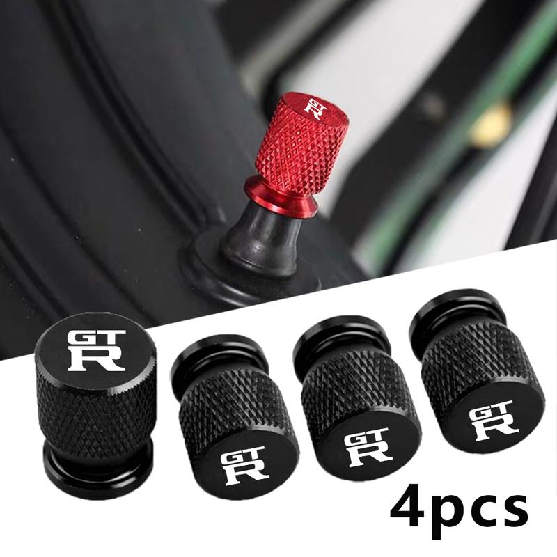 4pcs Colorful Car Tire Hexagonal Valve Nozzle Cap Stainless Steel for Nissan GTR Skyline Almera Qashqai Note Tiida Teana Xtrail
