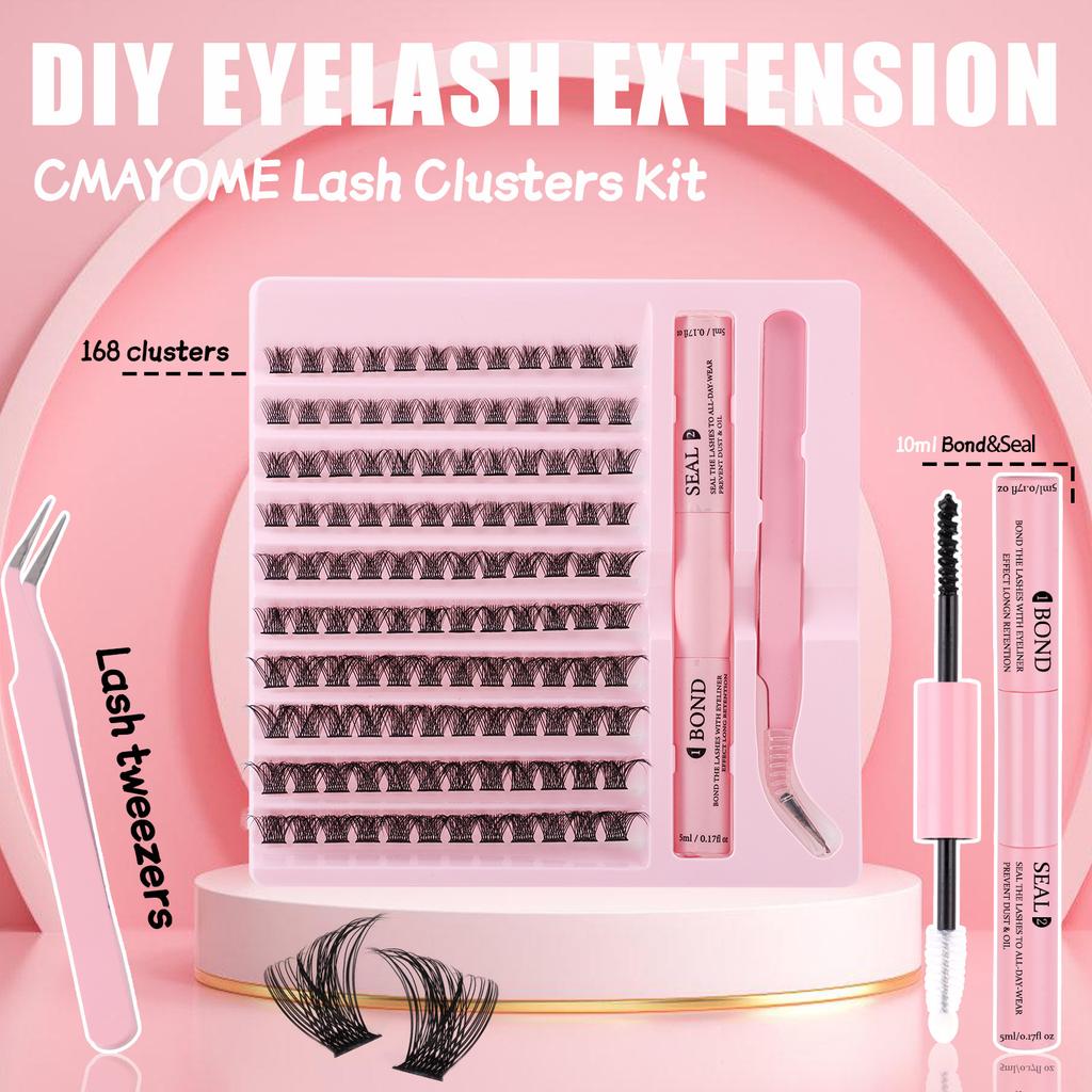120 Clusters Single Cluster D Curve False Eyelash Set 10-16Mmdiy Segmented Grafting Thick Eyelashes