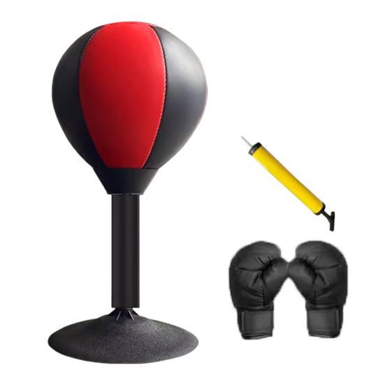 Saco de pancadas de mesa com ventosa, bola de boxe para alívio do estresse, para crianças e adultos, treinamento de velocidade de reação, saco de boxe, brinquedo de mesa para escritório e casa